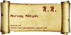 Morvay Mátyás névjegykártya