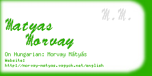 matyas morvay business card